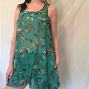 Humming bird shift dress